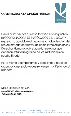 Comunicado de la CPU