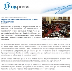 "Organizaciones sociales critican nuevo Código Penal"