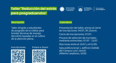 Taller de reducción del estrés para posgraduandos Udelar