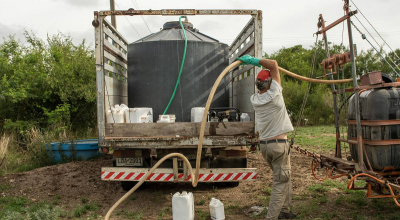 Aplicación de herbicidas en un campo con alfalfa, en Colonia (archivo, enero de 2025).  Foto: Ignacio Dotti