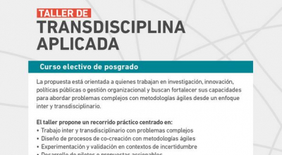 imagen de difusión del Taller de Transdisciplina Aplicada Edición 2026