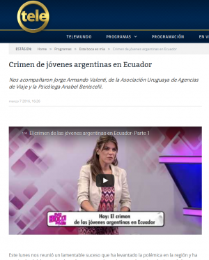 Impresión de pantalla de la nota publicada