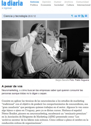 Impresión de pantalla de la nota publicada