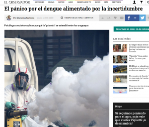 Impresión de pantalla de la nota publicada