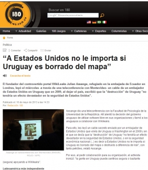 Impresión de pantalla de la nota publicada