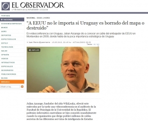 Impresión de pantalla de la nota publicada