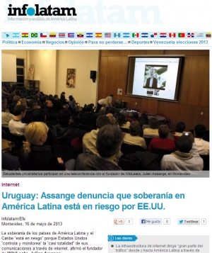 Impresión de pantalla de la nota publicada