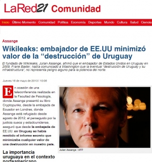 Impresión de pantalla de la nota publicada