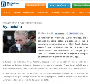 Impresión de pantalla de la nota publicada