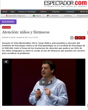 Impresión de pantalla de la nota publicada