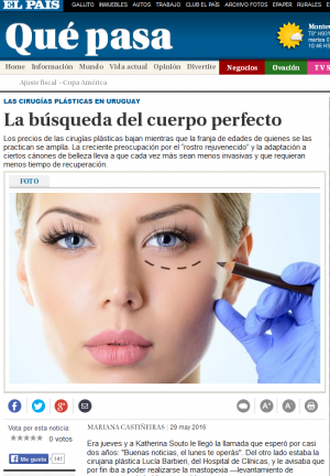 Impresión de pantalla de la nota publicada