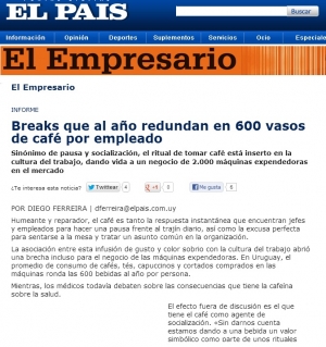 Impresión de pantalla de la nota publicada