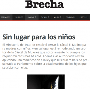 Impresión de pantalla de la nota publicada