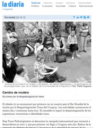 Impresión de pantalla de la nota publicada