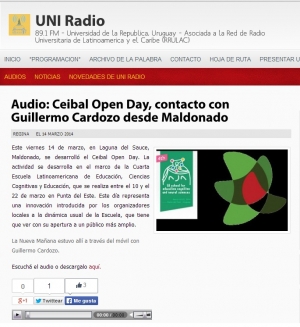 Impresión de pantalla de la nota publicada