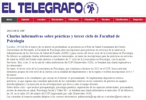 Impresión de pantalla de la nota publicada