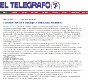 Impresión de pantalla de la nota publicada