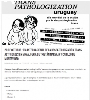 Impresión de pantalla de la nota publicada