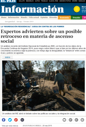 Impresión de pantalla de la nota publicada
