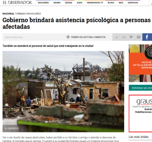 Impresión de pantalla de la nota publicada