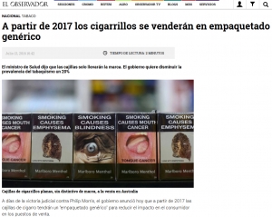Impresión de pantalla de la nota publicada en el portal del Observador