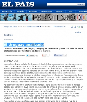 Impresión de pantalla de la nota publicada