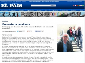 Impresión de pantalla de la nota publicada