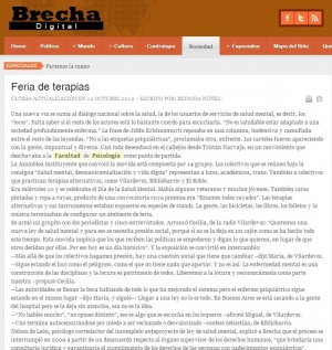 Impresión de pantalla de la nota publicada