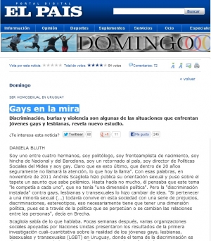 Impresión de pantalla de la nota publicada