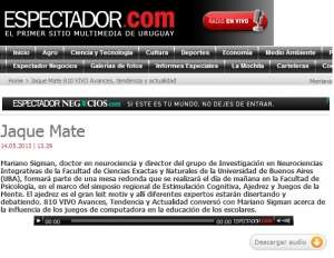 Impresión de pantalla de la nota publicada