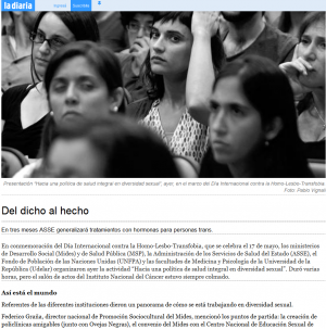 Impresión de pantalla de la nota publicada