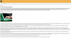 Impresión de pantalla de la nota publicada