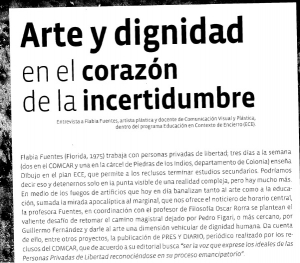 Impresión de pantalla de la nota publicada