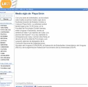Impresión de pantalla de la nota publicada