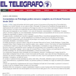 Impresión de pantalla de la nota publicada