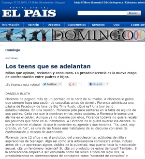 Impresión de pantalla de la nota publicada