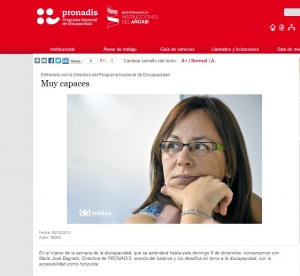 Impresión de pantalla de la nota publicada