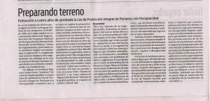 Fotografía de la nota publicada