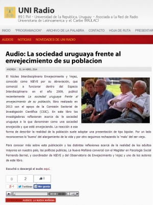 Impresión de pantalla de la nota publicada