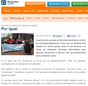 Impresión de pantalla de la nota publicada