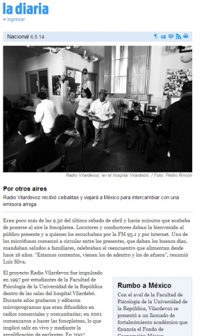 Impresión de pantalla de la nota publicada