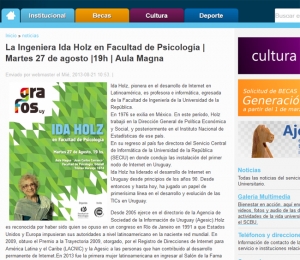 Impresión de pantalla de la nota publicada