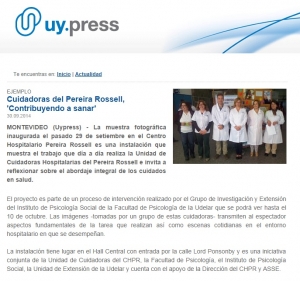 Impresión de pantalla de la nota publicada