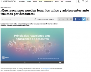 Impresión de pantalla de la nota publicada