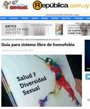 Impresión de pantalla de la nota publicada
