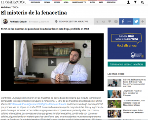 Impresión de pantalla de la nota publicada