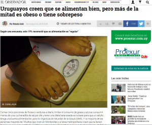 Impresión de pantalla de la nota publicada