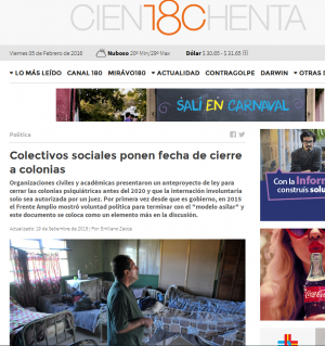 Impresión de pantalla de la nota publicada
