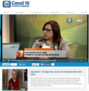 Impresión de pantalla de la nota publicada en el portal del canal 10