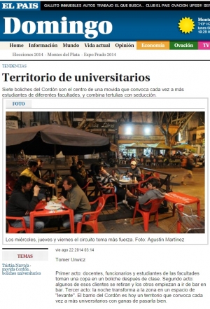 Impresión de pantalla de la nota publicada en el portal de El País